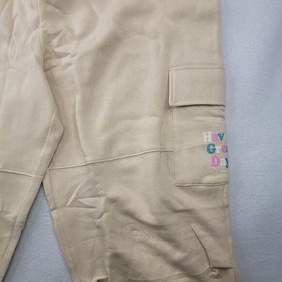 Grayson Threads Beige Cargo Jogger Pants Elastic Drawstring Waistband Cuffs 3X - Picture 2 of 8